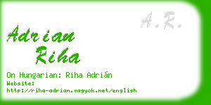 adrian riha business card